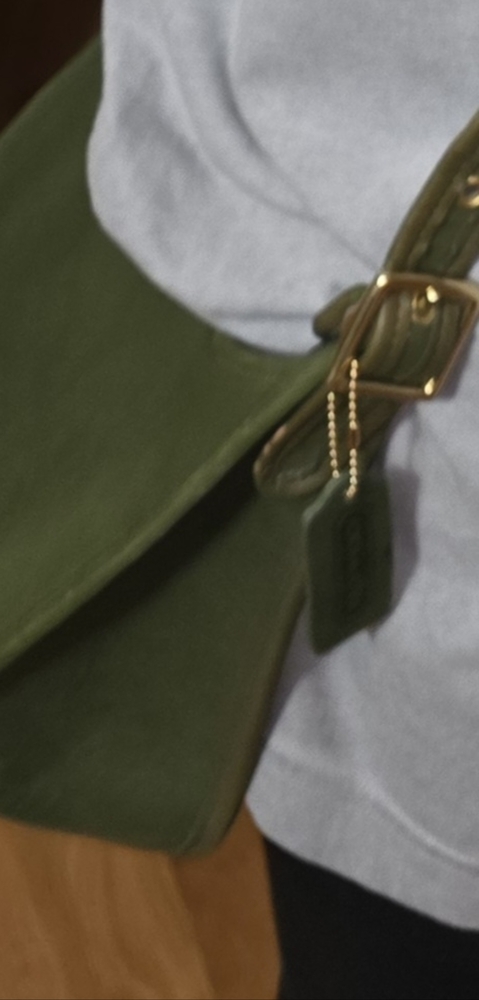 VINTAGE COACH LEGACY JANICE 9550 CROSDBODY Sage GREEN LEATHER BAG PURSE Adjust - Picture 10 of 12